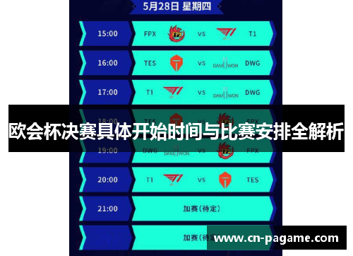 欧会杯决赛具体开始时间与比赛安排全解析 欧会杯决赛具体开始时间与比赛安排全解析